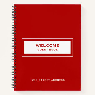 Bienvenue Livre d'invité rouge