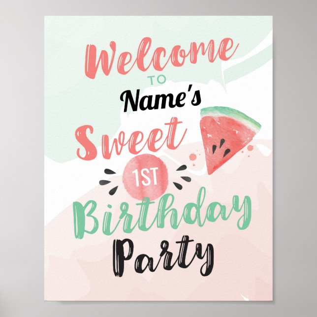 Bienvenue Melon Sweet Poster Watermelon Anniversai (Devant)