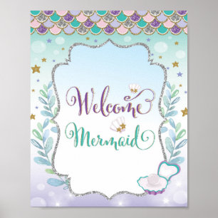 Bienvenue Mermaid Baby shower de décoration d'anni
