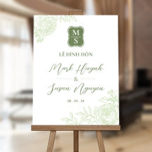 Bienvenue Monogramme de LỄ ĐÍNH HÔN