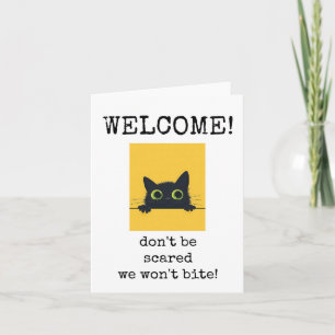Bienvenue nouvel employé, carte amusante