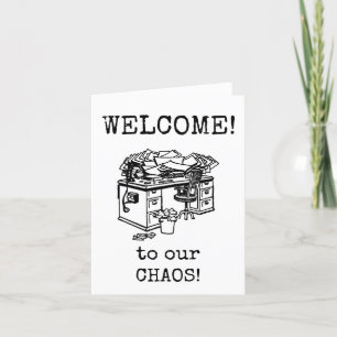 Bienvenue nouvel employé, carte d'équipe