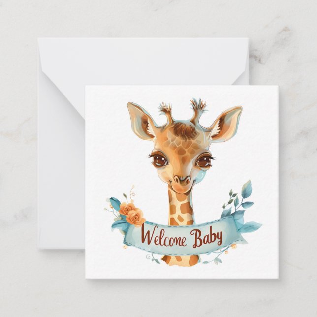 Bienvenue Nouvelle carte bébé (Devant)