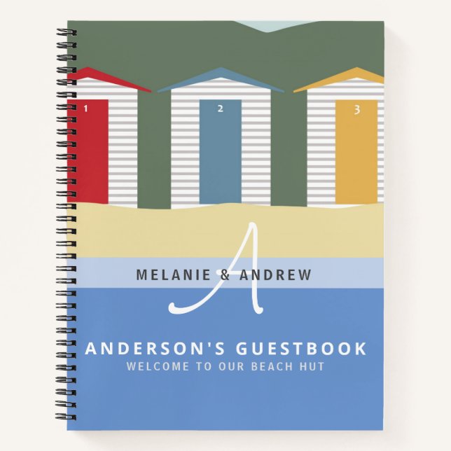 Bienvenue PLAGE HUT Livre d'or Monogram Fun (Devant)