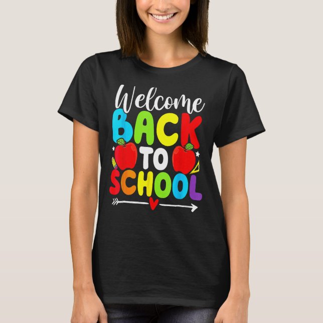 Bienvenue Retour À L'École TShirt Funny Teacher Lo (Devant)