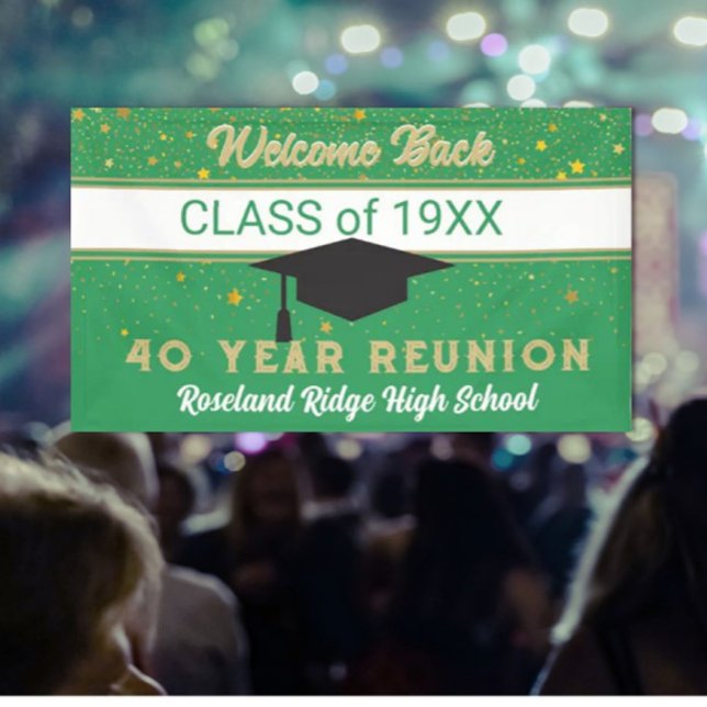 Bienvenue Retour Bannière de réunion de classe 40  (Créateur téléchargé)
