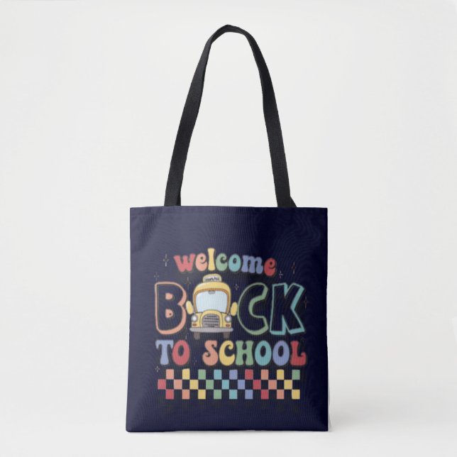 Bienvenue Retour : Sac fourre-tout enseignant (Devant)