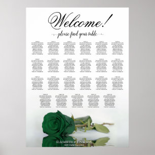 Bienvenue ! Rose vert émeraude 23 Tableau de siège