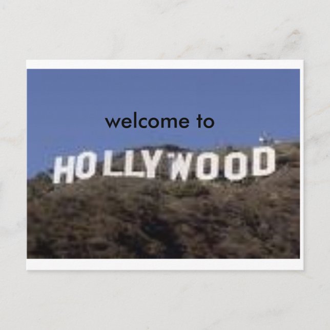 bienvenue sur hollywood carte postale (Devant)