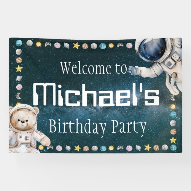Bienvenue sur la bannière de signe de fête d'anniv (Horizontal)