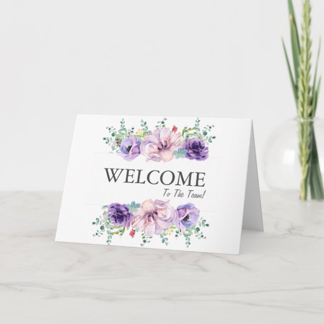 Bienvenue sur la carte d'équipe (Devant)