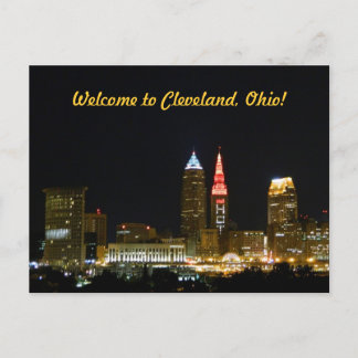Bienvenue sur la carte postale Cleveland (Night)