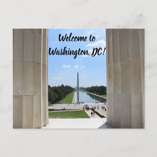 Bienvenue sur la carte postale de Washington DC (Devant)