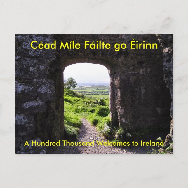 Bienvenue sur la carte postale Irlande (Devant)