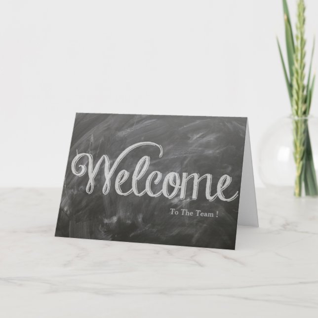 Bienvenue Sur La Carte Postale Team Chalkboard (Devant)