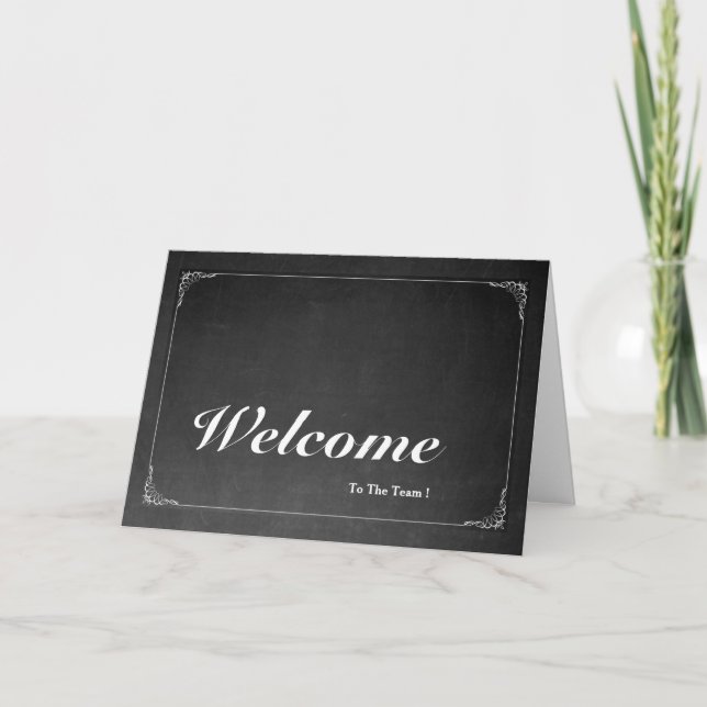 Bienvenue Sur La Carte Postale Team Chalkboard (Devant)