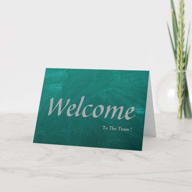 Bienvenue Sur La Carte Postale Team Chalkboard (Devant)