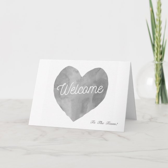 Bienvenue Sur La Carte Postale Team Grey Heart (Devant)
