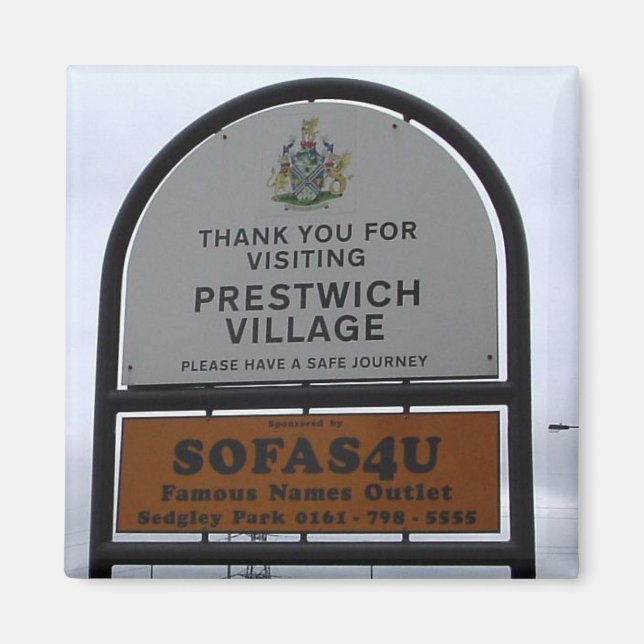 Bienvenue sur le aimant Prestwich (Devant)