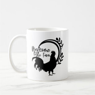 Bienvenue sur le mug de café Coq de la ferme