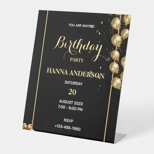 Bienvenue sur le panneau de piédestal de mon anniv (Recto)