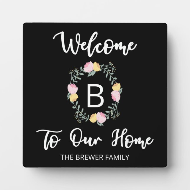 Bienvenue Sur Notre Plaque Tabletop Maison (Devant)