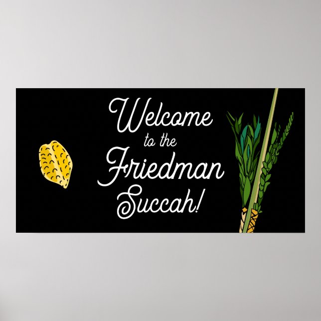 Bienvenue sur Succah Poster personnalisé Lulav (Devant)