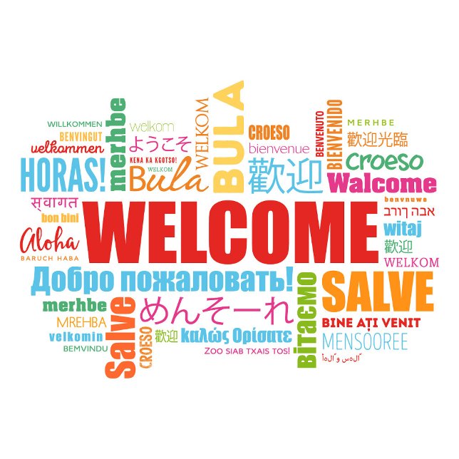 Bienvenue T-shirt différentes langues (Créateur téléchargé)