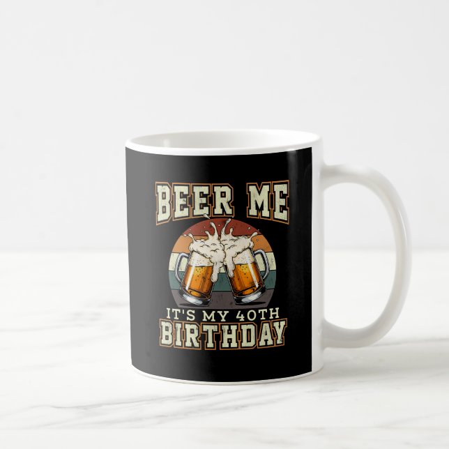 Biére à moi c'est mon 40ème anniversaire Mug Rétro (Droite)