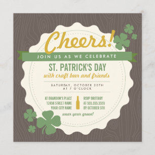 Bière artisanale St. Patrick's Day Invitation