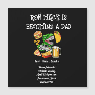 Bière baby shower Dadchelor party Invitation Postc