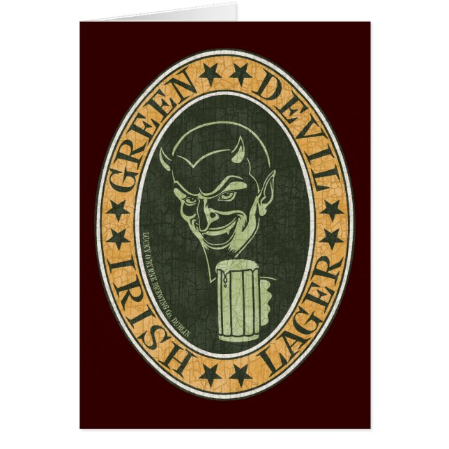 Bière blonde allemande verte de diable (Devant)