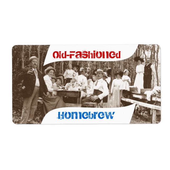 Bière brassée à la maison Étiquette Vieux-fashione (Devant)