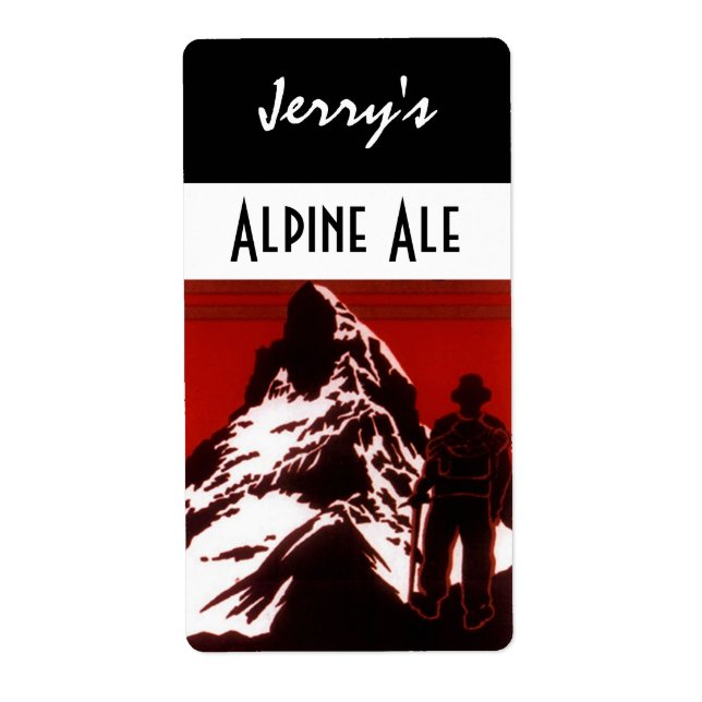 Bière brasserie Étiquette Randonneur alpin Ale (Devant)