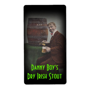 Bière brasseuse à la maison Étiquette Danny Boy's 