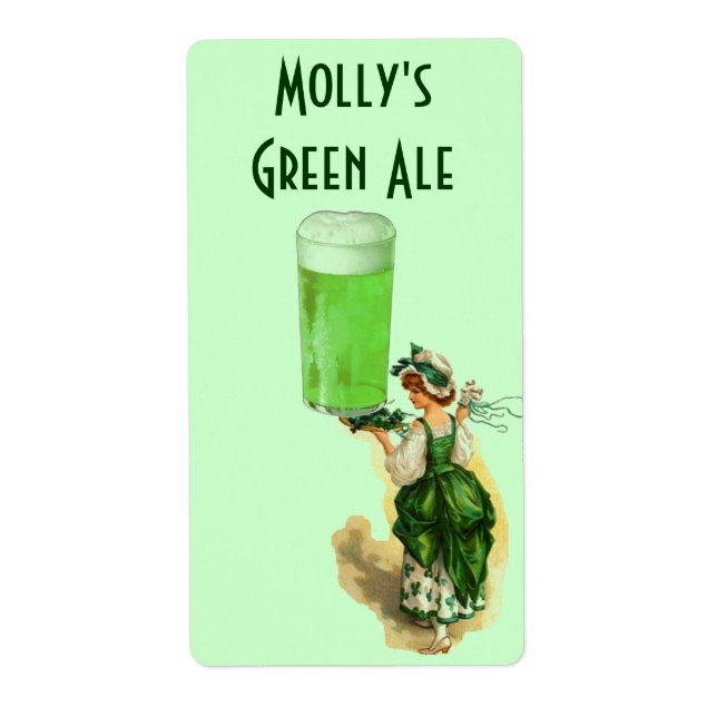 Bière brasseuse Étiquette irlandais Jour de la Sai (Devant)