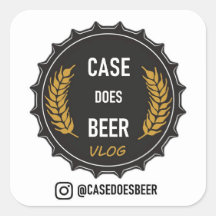 Bière coque : Stickers Logo Carré