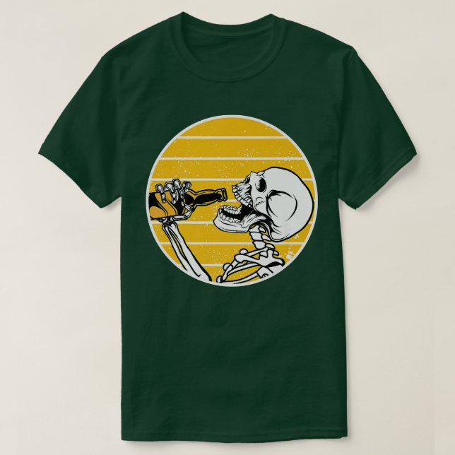 bière crâne Premium T-shirt (Design devant)