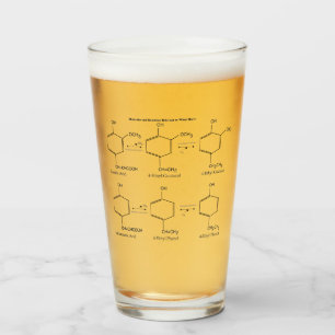 bière de blé, formule chimique verre