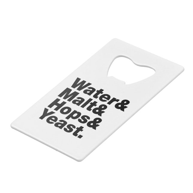 Bière = Eau & Malt & Hops & Yeast. (Devant Angle)