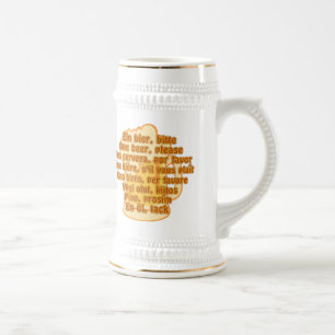 BIÈRE en langues tasse - choisir style & couleur