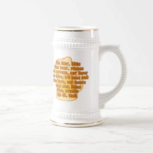 BIÈRE en langues tasse - choisir style & couleur (Droite)