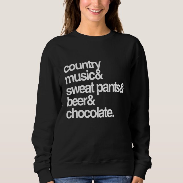 Bière Et Chocolat De Pantalon De Sweat De Musique  (Devant)