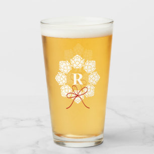 Bière Hops Noël Avec Monogramme Bière Verre