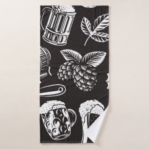 Bière motif sans soudure en style vintage, backgro