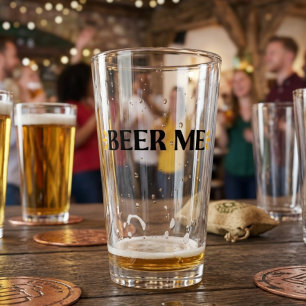 Biére Pour Moi   Verre à Pint à Typographie Drôle