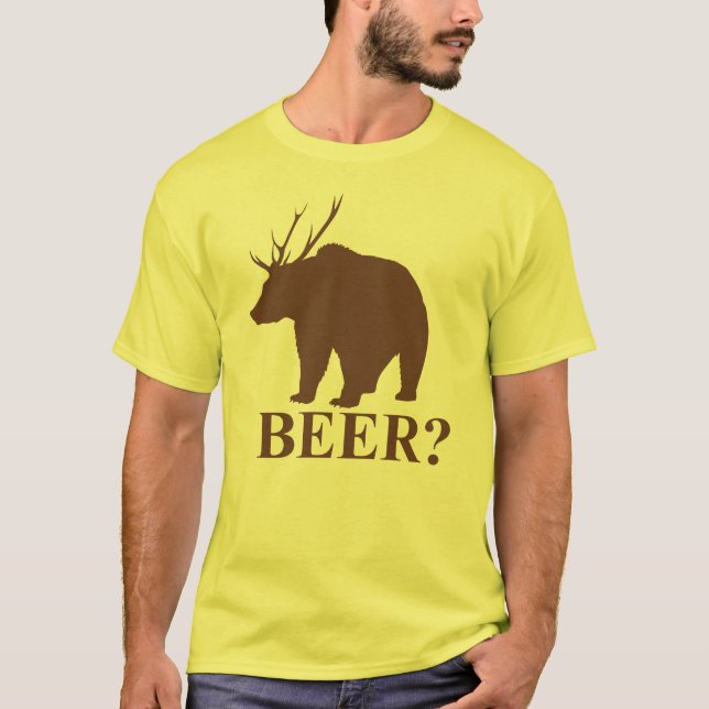 BIÈRE ? T-shirt de chasseur de cerfs communs de (Devant)