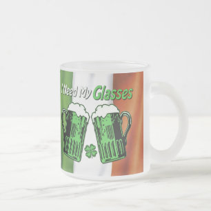 Bière verte St. Patrick's Day Mug Drapeau irlandai