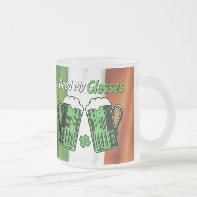 Bière verte St. Patrick's Day Mug Drapeau irlandai (Droit)