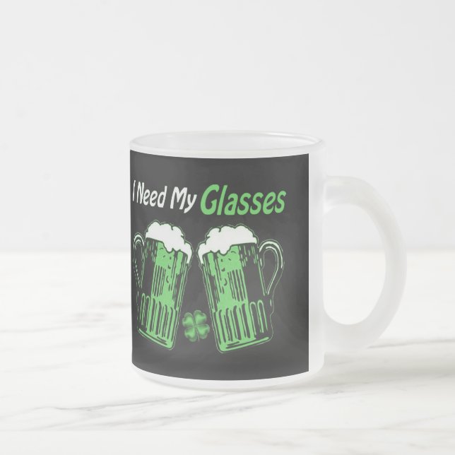 Bière verte St. Patrick's Day Mug givrée (Droit)